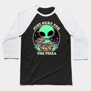 Aliens loves pizza Baseball T-Shirt